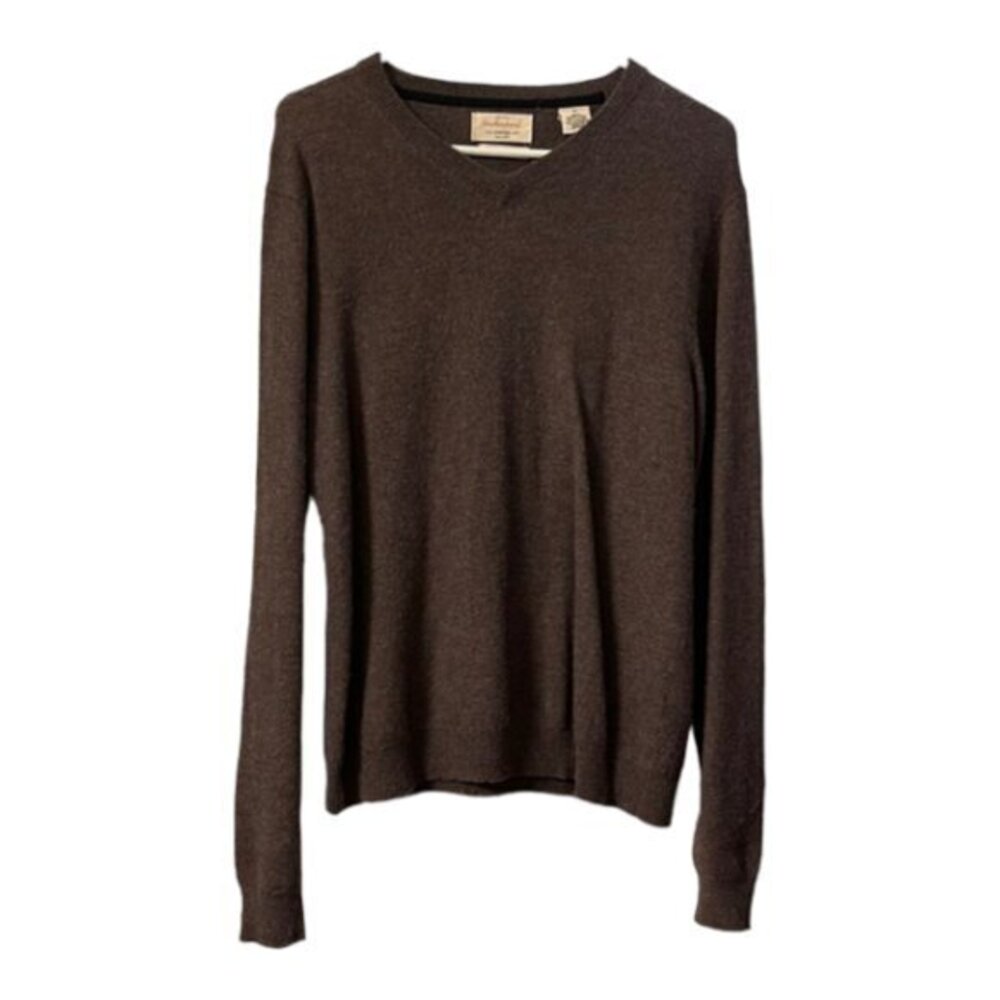 Weatherproof Vintage V-Neck Cotton Merino Cashmere Sweater Size Small EUC #2973